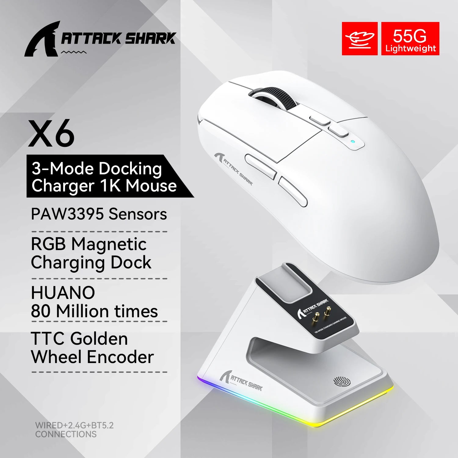 Attack Shark X6 Bluetooth Mouse Gaming