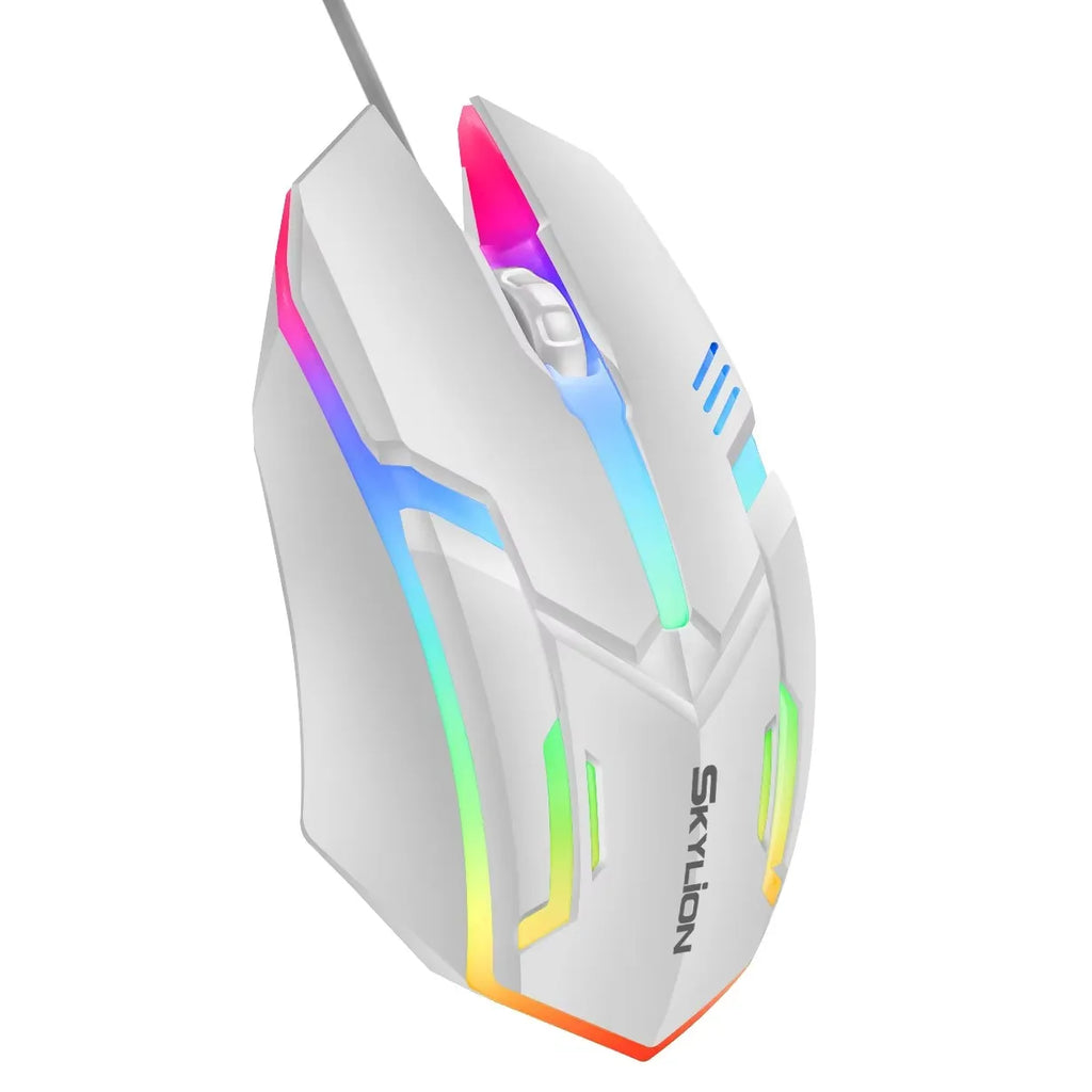 F1 Wired 3 Keys Mouse Colorful Lighting Gaming