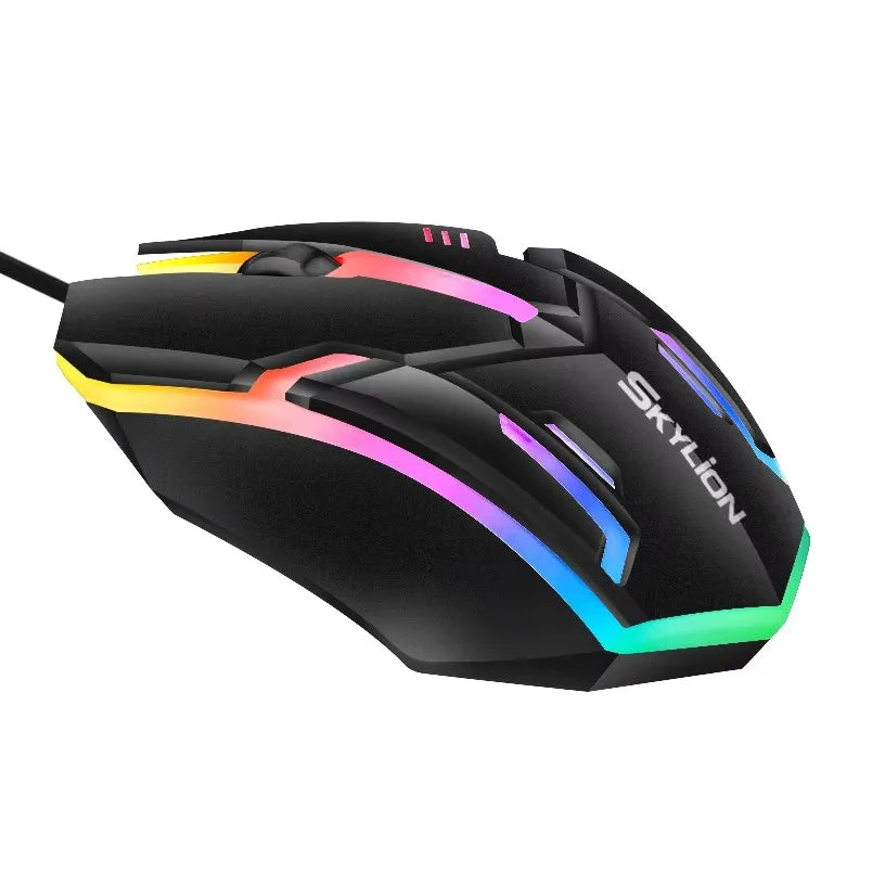 F1 Wired 3 Keys Mouse Colorful Lighting Gaming