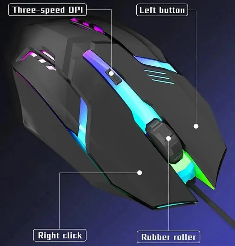 Sports LED Luminous Backlit USB Gaming Mouse