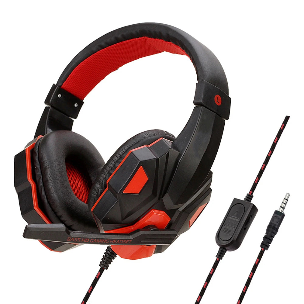 Gaming Headphones Bass Stereo Gamer Headset With Microphone