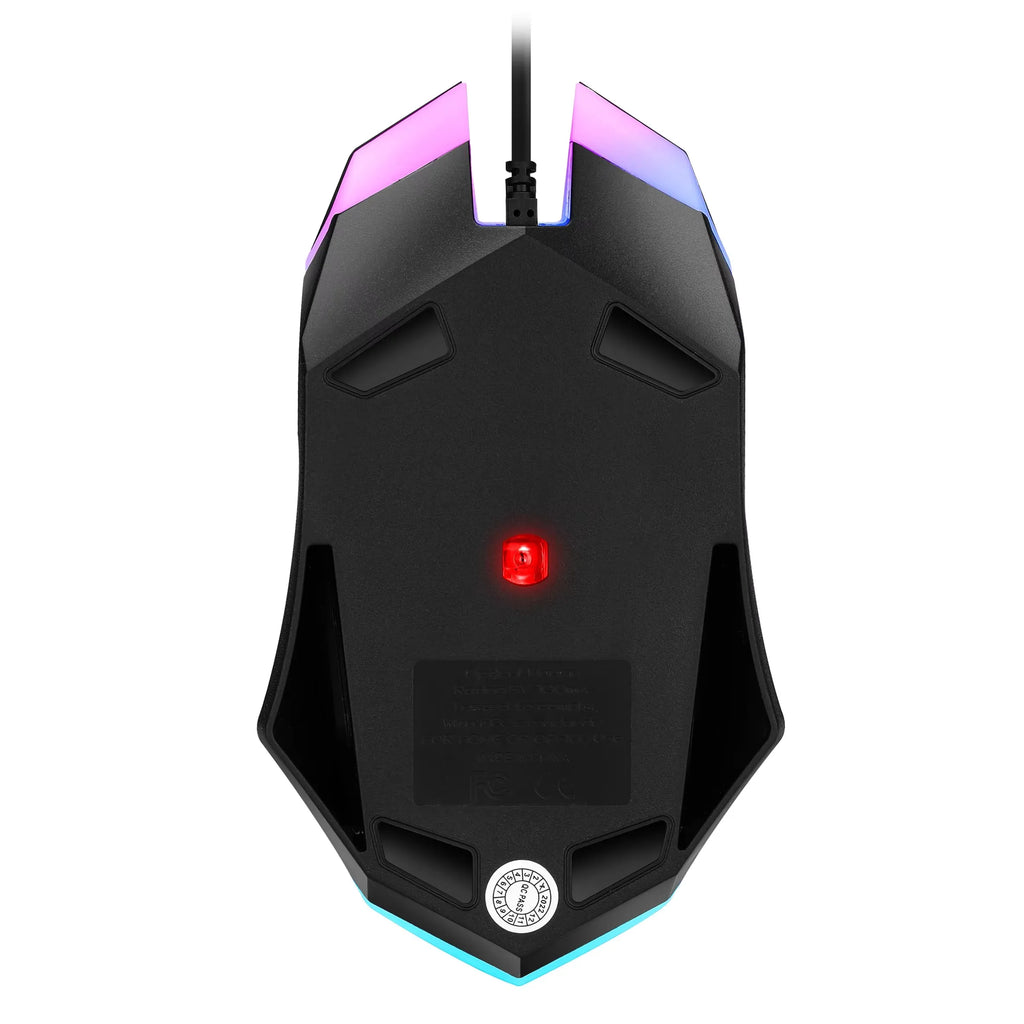 F1 Wired 3 Keys Mouse Colorful Lighting Gaming